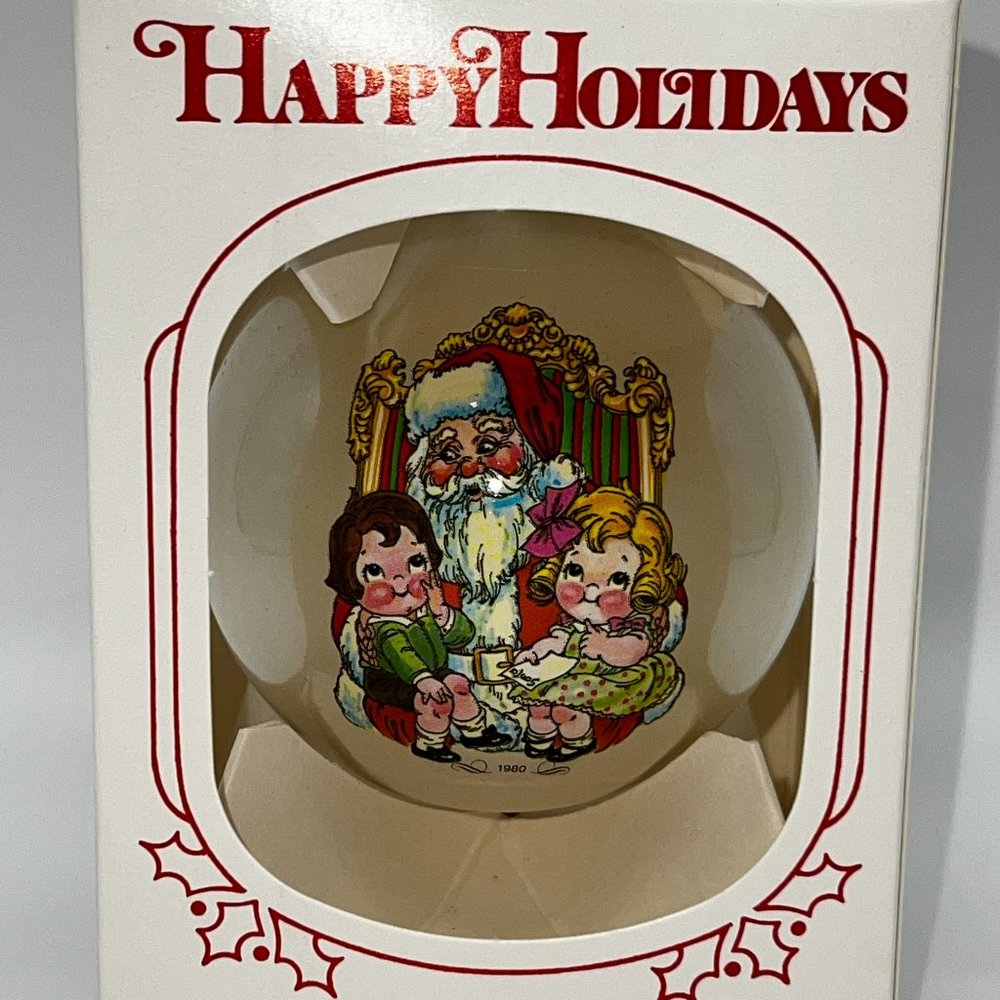 Campbell’s Kids Christmas Glass Ornament 1980 Collectible Vintage